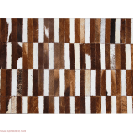 Luxusný koberec, koža, typ patchworku, 201x300 cm, KOBEREC KOŽA typ5