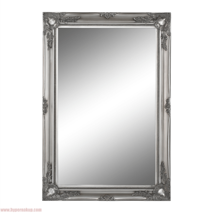 Zrkadlo, strieborný drevený rám, MALKIA TYP 7