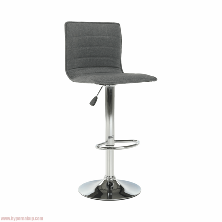 Barová stolička, sivá/chróm, PINAR